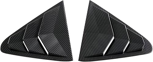 Miniatura 8 de 2024 para Subaru Crosstrek Persianas, rejillas de ventana lateral trasera, cubierta del obturador, accesorios de automóvil 2 piezas (negro de fibra