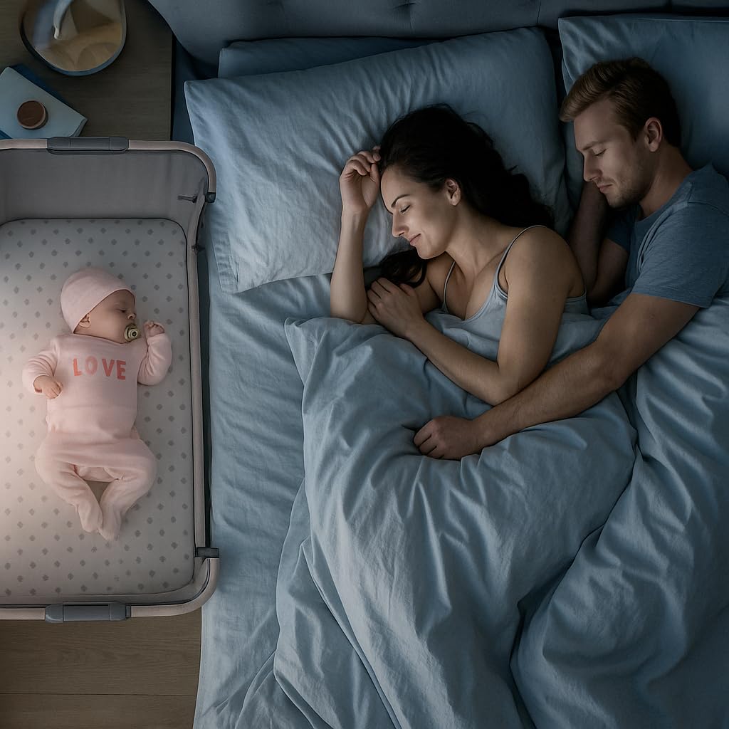 bebe2luxe LEO 4 in 1, Culla neonato fianco, lettino, culla co-sleeping, antigurgito, parco giochi per bambini...