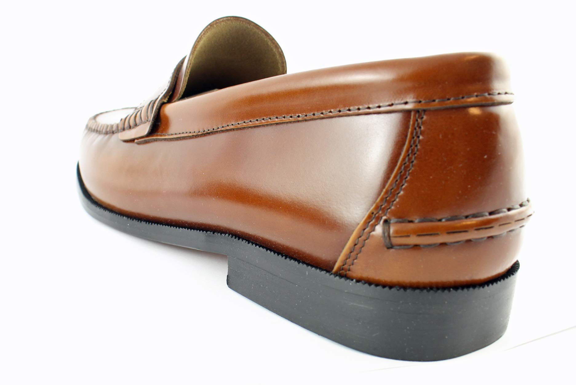 Scarpe da uomo in pelle marrone Loafer con suole in pelle Mocassini fatti a mano