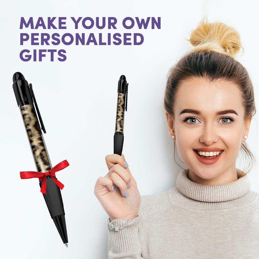 Beautiful and comfortable Set of 2 Matching Pens - Wild Animal Print Leopard Cat Fur #46431, black or gray, 2 count (Pack of 1) - Image 4