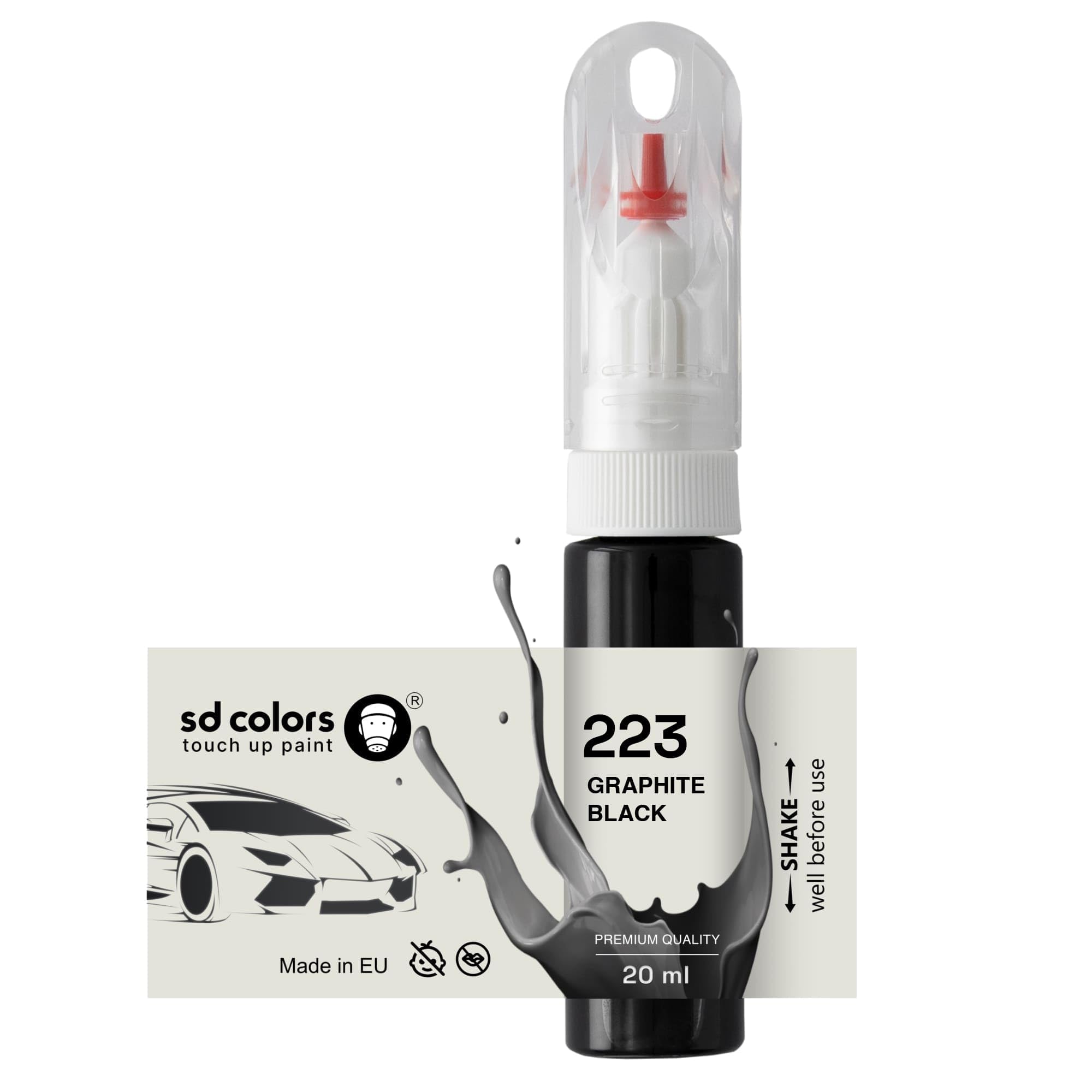 Sd Colors Just Paint Graphite Black 223 Touch Up 20 Ml Paint Convenient Brush For Scratch Repair Fix (Just Paint)