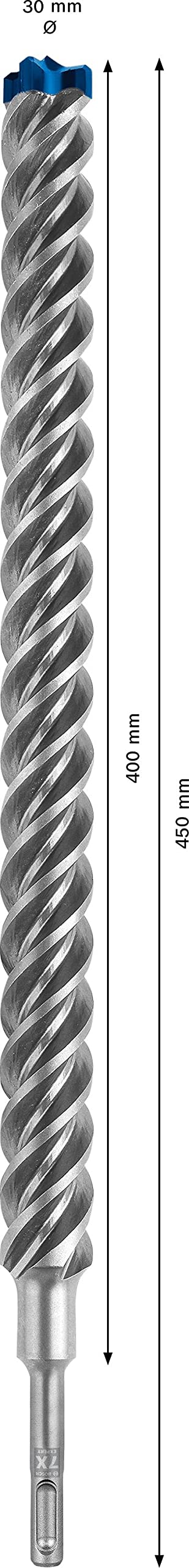 Wiertło udarowe BOSCH® EXPERT7X SDS-plus Ø 30,0 x 400/450 mm 4 - wycinarka z główką z węglików spiekanych