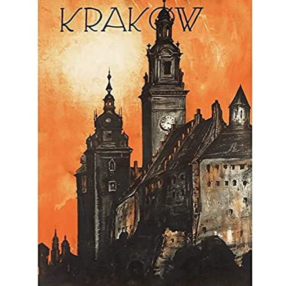 Krakow Poland Wawel Cathedral Travel Tourism Vintage Advert Unframed Wall Art Print Poster Home Decor Premium