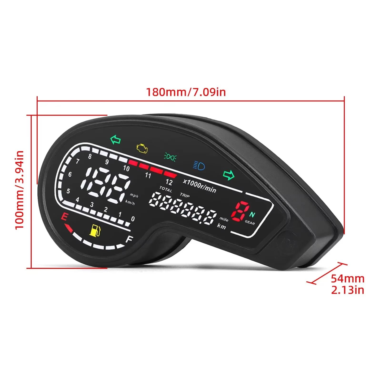 Tachimetro Moto Per NXR150 Per NXR125 Per Bros Moto Tachimetro Indicatore Di Giri Marcia Direzione Cruscotto Universale 12V