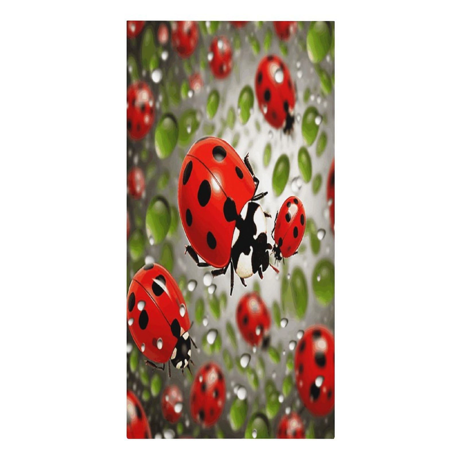 VstaDank Ladybug Beach Towels 30"x61" Microfiber Super Absorbent Large Bath Towels Cozy Soft Swim Travel Towel Quick Dry Thin Pool Towel Beach Accessories for Outdoor Adult