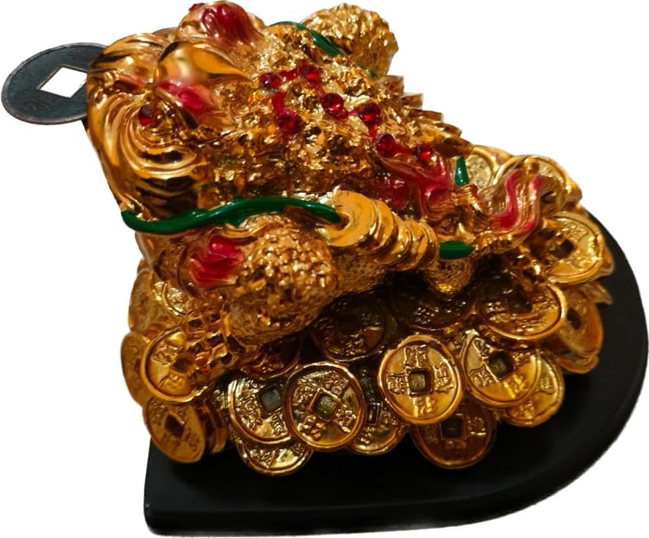 Money Vastu Fengshui Stone handicrafts Gifts Collection Feng Shui | Three Legged Frog | Used as Cure to Attract Wealth and Prosperity