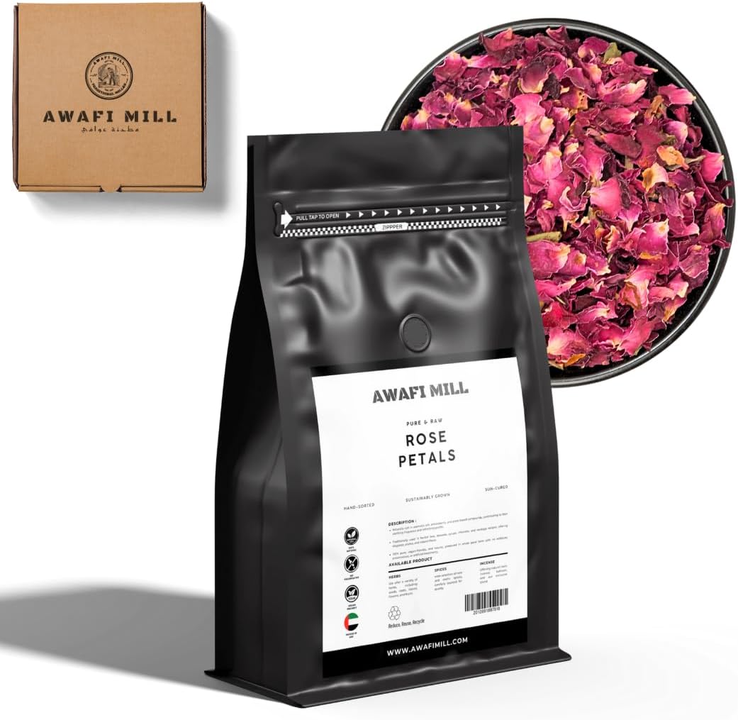 Premium Dried Rose Petals - Fragrant and Delicate - Culinary Grade - Perfect for Tea, Bath, and Crafts - Natural Aromatherapy Essential - 100 g | 3.5 Oz