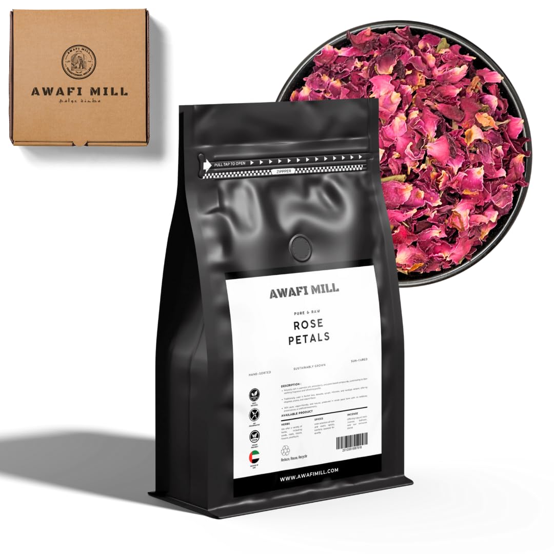Premium Dried Rose Petals - Fragrant and Delicate - Culinary Grade - Perfect for Tea, Bath, and Crafts - Natural Aromatherapy Essential - 100 g | 3.5 Oz