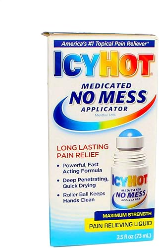 Icy Hot Aplicador medicado sin desorden Max-Strength 2.5 onzas (2.5 fl oz) (paquete de 6)
