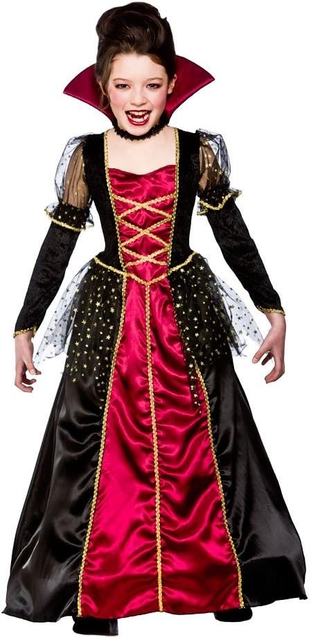Kids Princess Vampira Fancy Dress Costume - Medium (Age: 5-7)