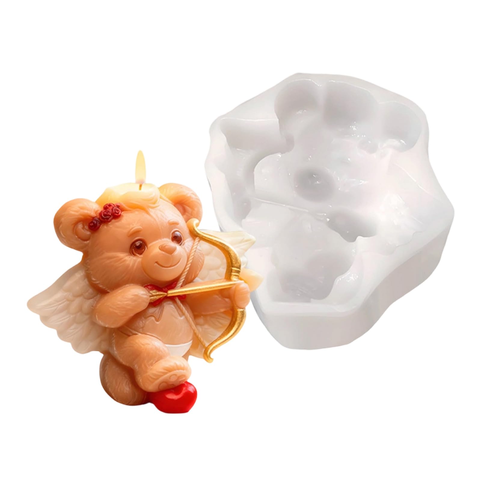 Kalttoy Detailed Balloon Bear Silicone with Carving for and Soap Making Enhances Artistic Value Scented