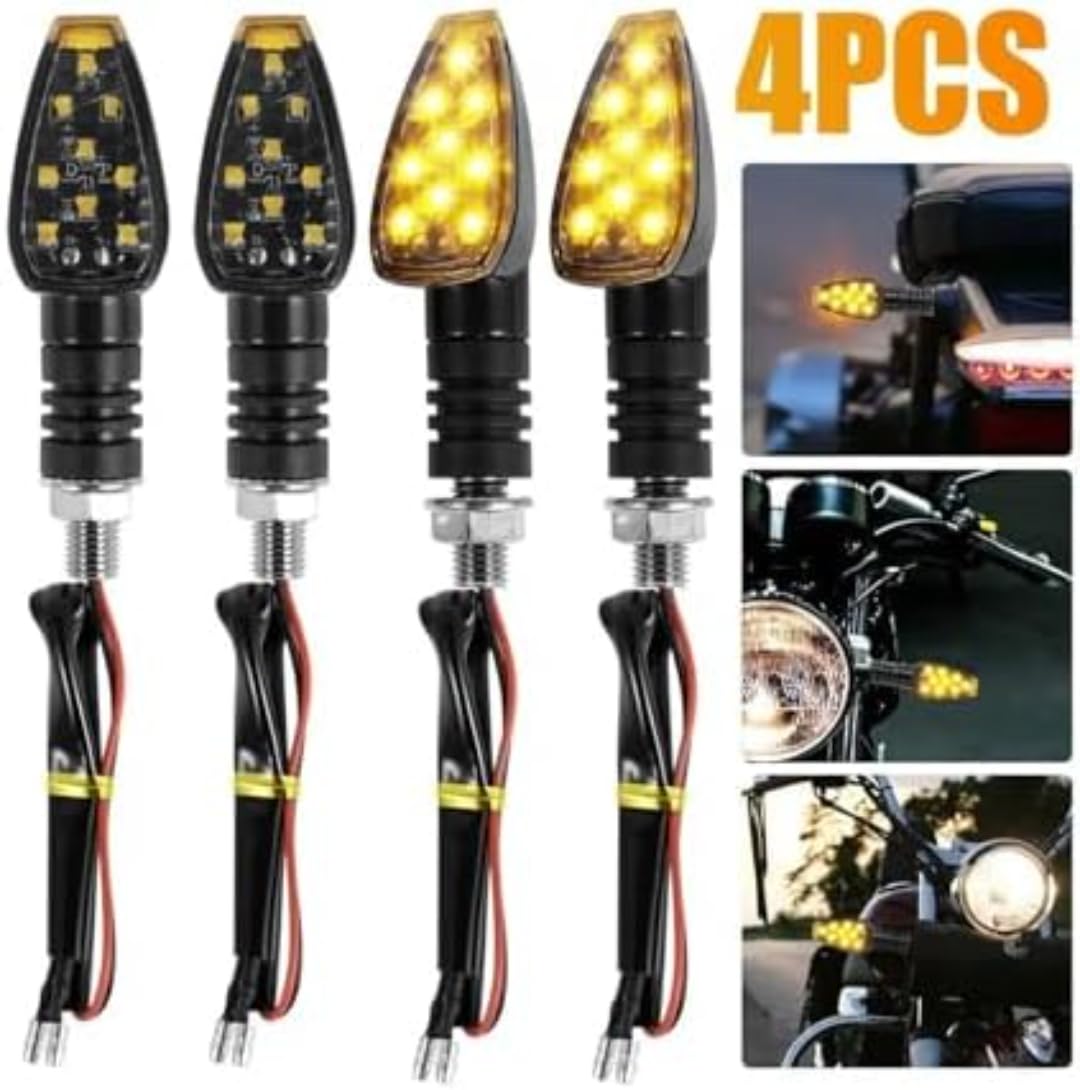 Mini uniwersalne wskaźniki Kierunkowskazy motocyklowe 4 szt. Uniwersalne akcesoria motocyklowe Kierunkowskazy LED 9 kierunkowskazów LED migacze migacze