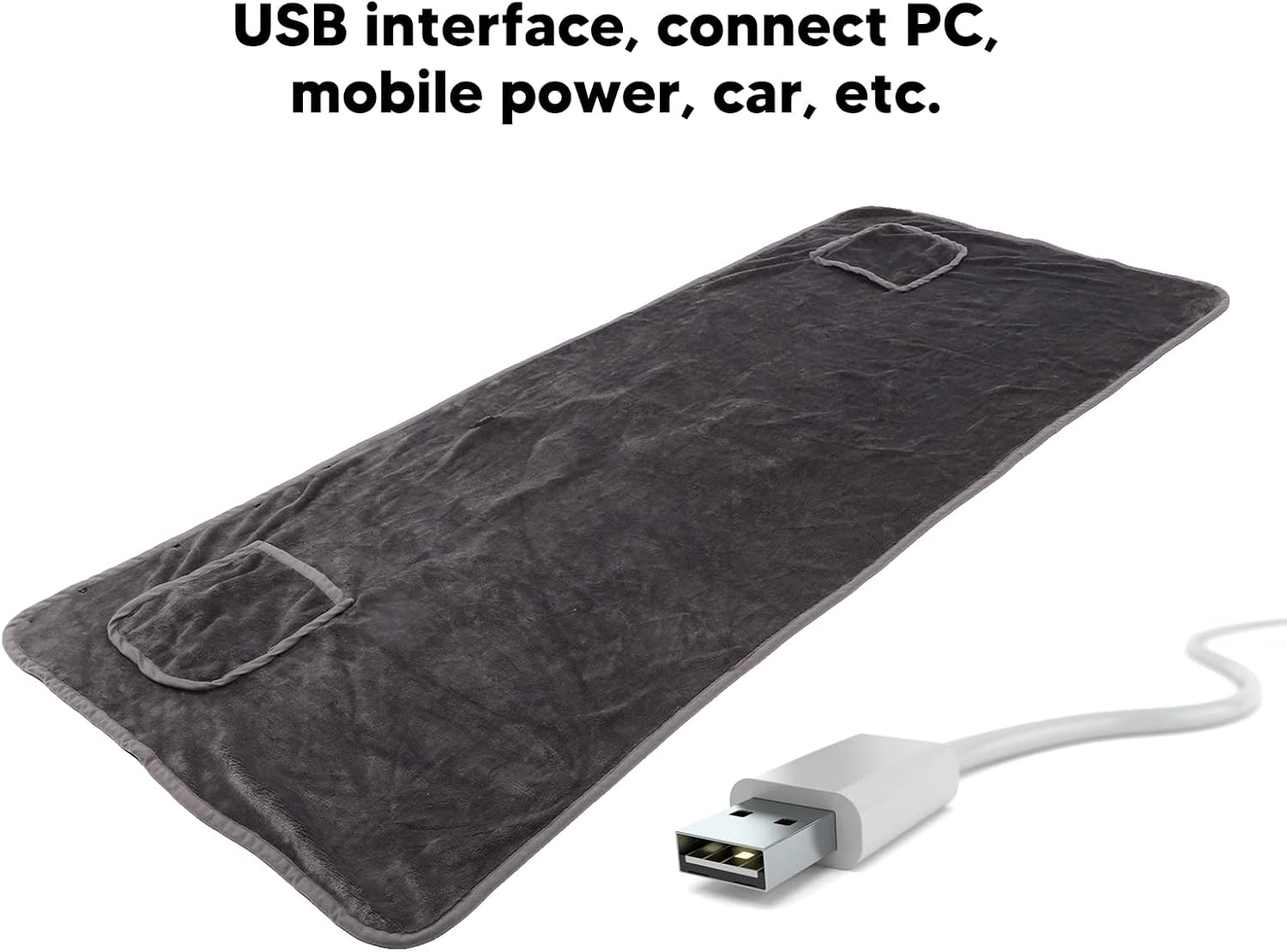 Review Mink Electric Heating Shawl Blanket, Surround Heating Pad with Pockets, Electric Heating