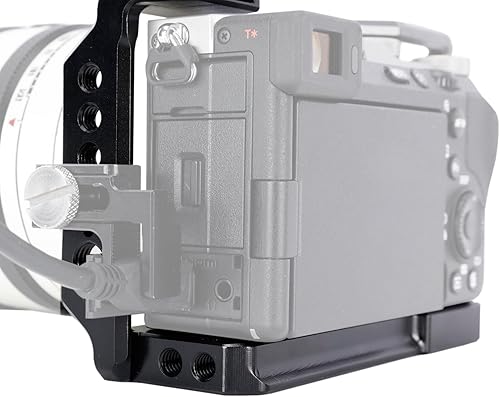 Miniatura 6 de NICEYRIG A7C II A7CR - Jaula de aluminio para Sony Alpha A7CII / A7CR / A7C cámara sin espejo Vlog Vlogging Video Making con placa de liberación