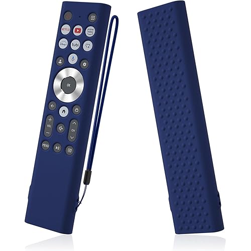 Silicone Cover Compatible with Hisense Remote Control ERF6A80 ERF6F80H ERF6G80H Protective Remote Cover for Hisense Class U7 U8 U9 Series 4K UHD TV Google Smart TV Remote(Dark Blue)