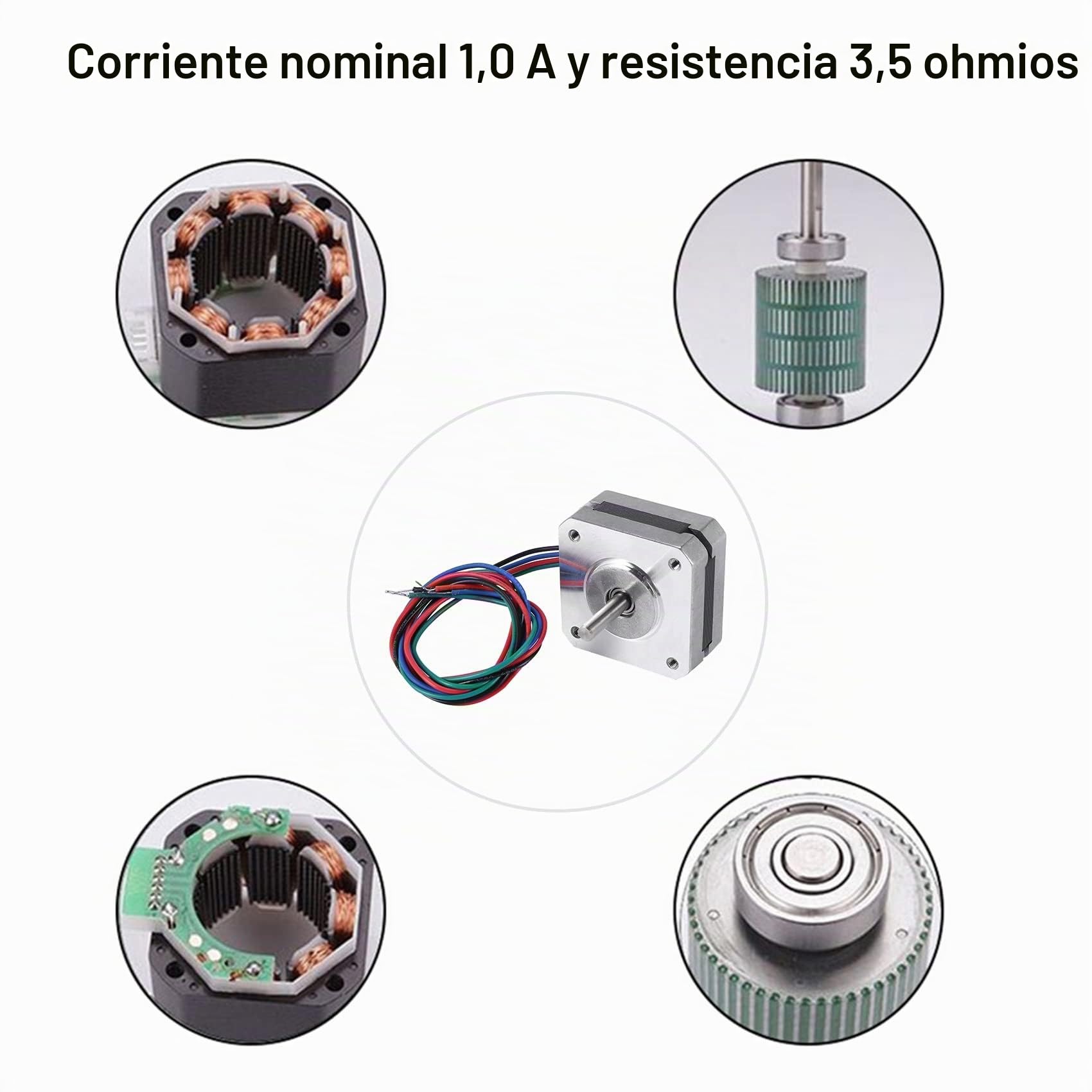 17Hs08-1004S 4-Lead Nema 17 20Mm 1A 13Ncm(18oz.in) 42 Motor Nema17 Stepper para DIY 3D Impresora CNC