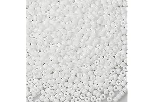 3mm Pure White Glass Craft Seed Beads for Jewelry Making (8/0, 3600pcs/100grams)
