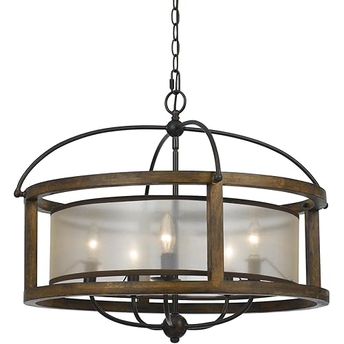 Cal Lighting FX-3536/5 Restoration Five Light Chandelier from Round Collection in Bronze/Dark Finish, 26x26x20.50