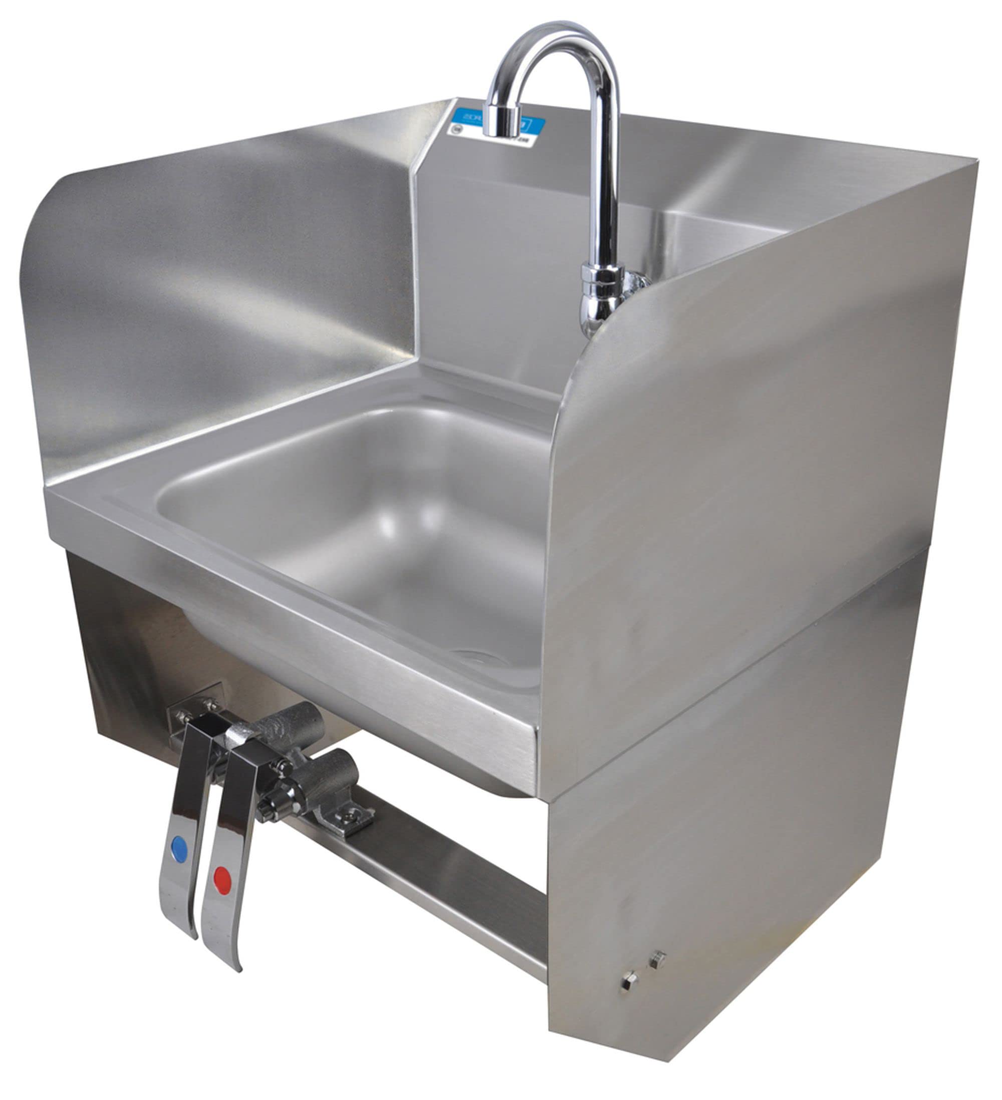 BK Resources Stainless Steel Wall Mount Commercial Hand Sink With Faucet, 14