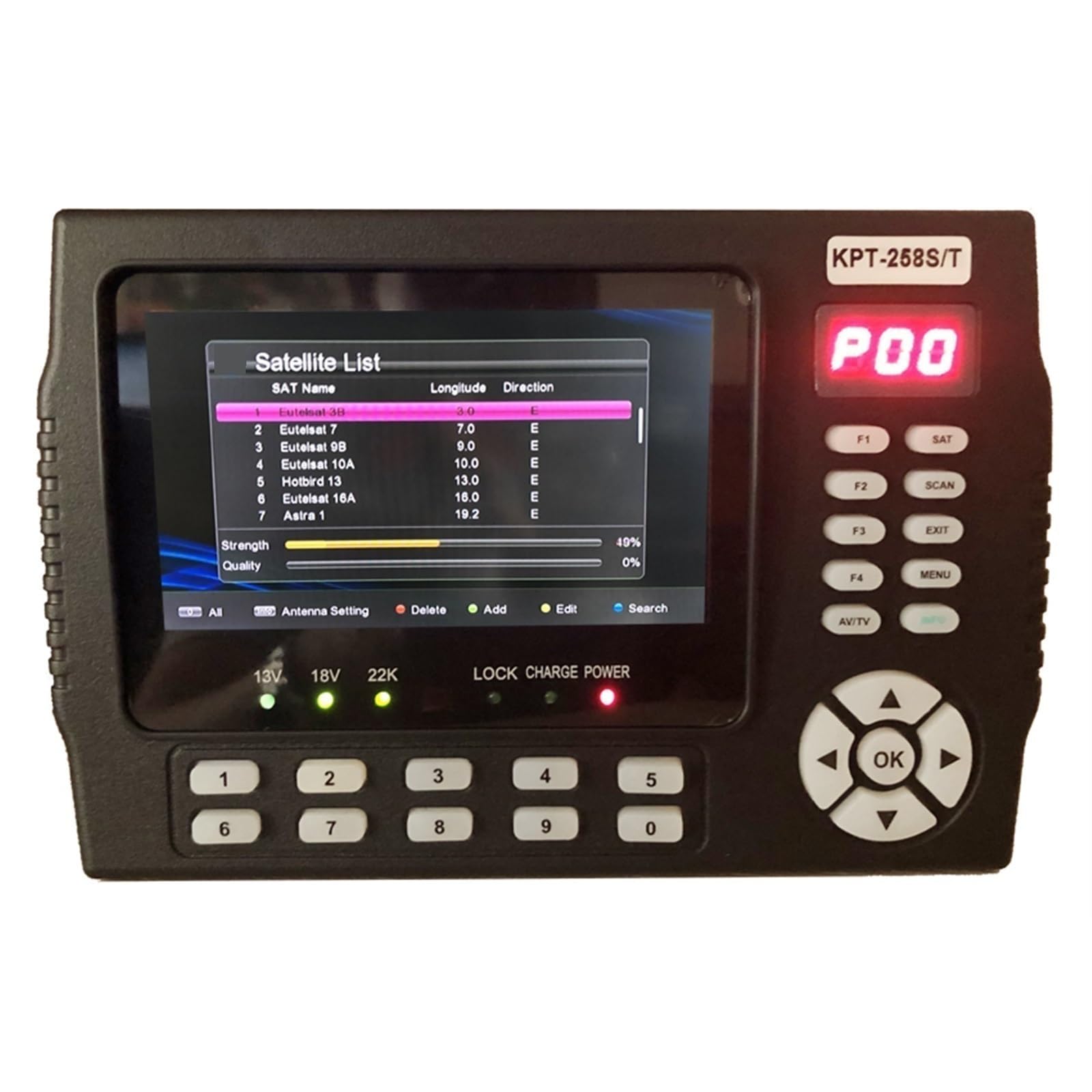 Detector de satélites DVB-S2 DVB-T/T2 DVB-C Combo Medidor De Satélite Digital Buscador De Señal H.265 Buscador De Satélite Decodificador