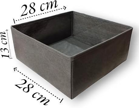 Anthracite 4-Piece Drawer Organizer Set - Multi-Purpose Cabinet Box Set