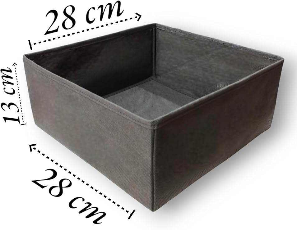 Anthracite 4-Piece Drawer Organizer Set - Multi-Purpose Cabinet Box Set