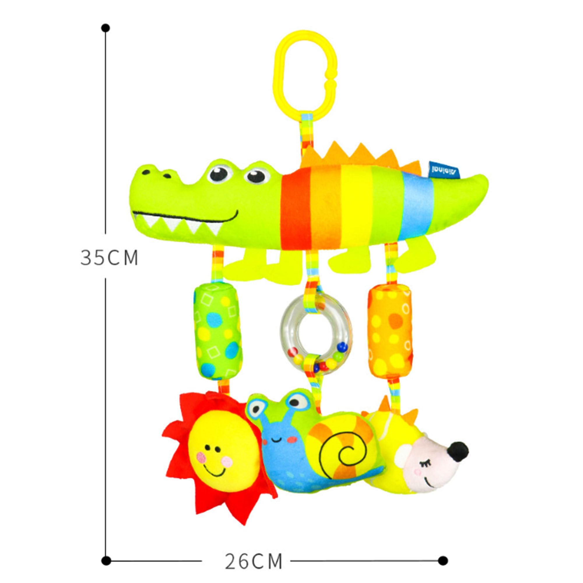 Jouet de Siège de Voiture pour Bébé, Jouet de Poussette, Fournitures Double Face dans la Voiture, Sensoriel pour Bébé, pour les Tout-petits de plus de 6 Mois (Le renard)