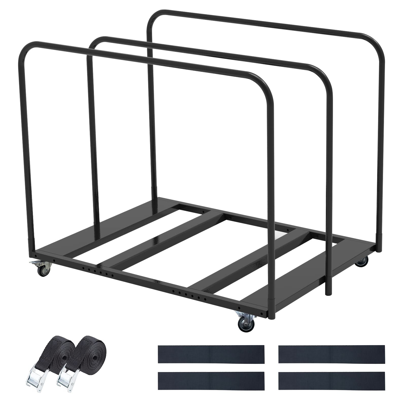 Folding Table Cart, Table Dolly With Braking Caster To Store And Move