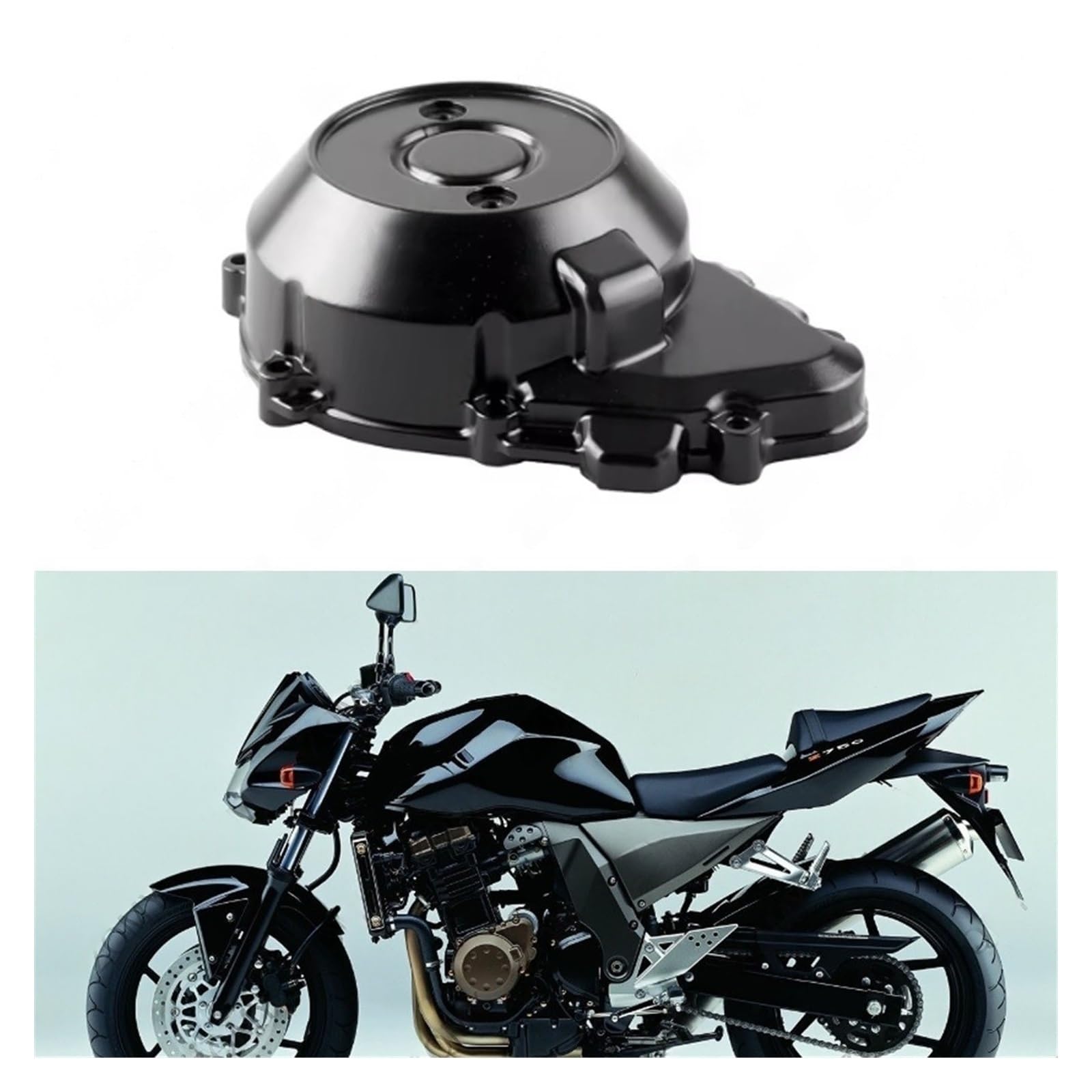 Protezione carter motore statore moto nera, lato sinistro per Ka&wasaki Z1000, Z 1000 2003-2006, Z750 2003-2006 Statore Copertura Guard