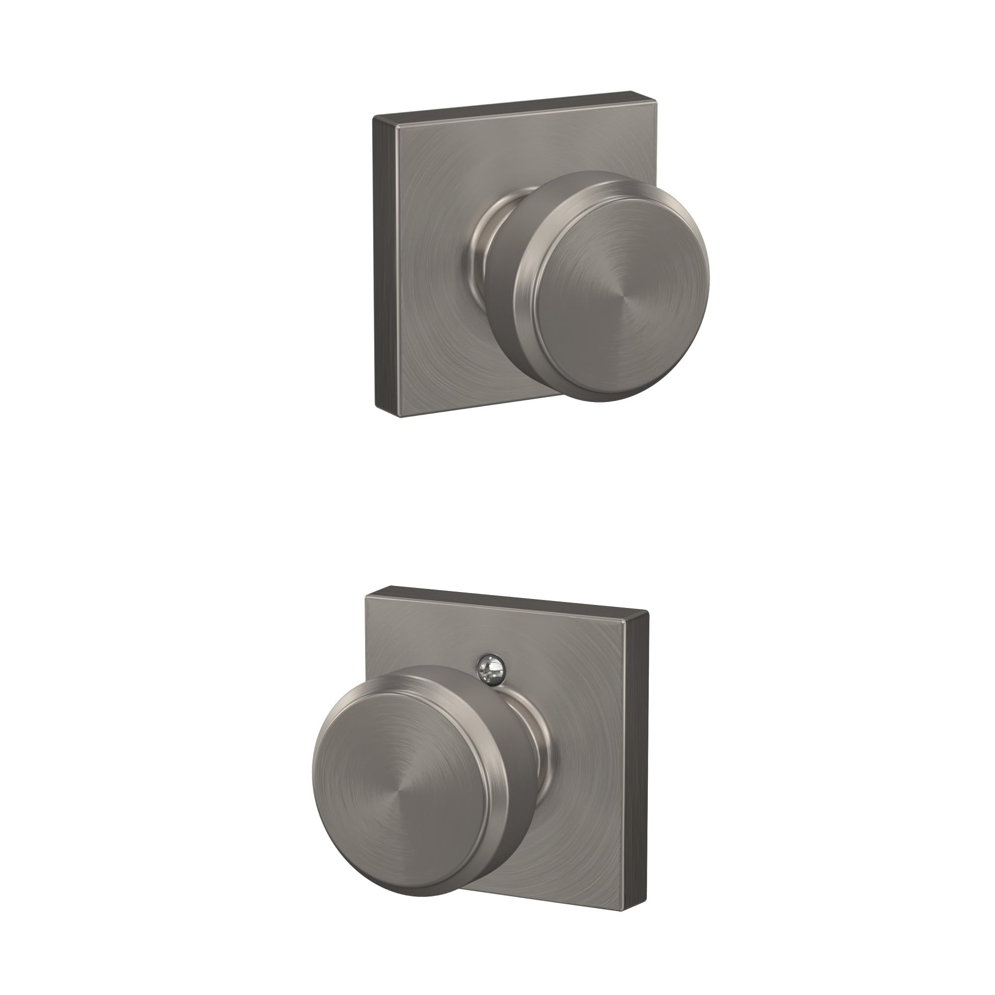 Schlage Bowery Hall/Closet Passage Door Knob, Satin Nickel