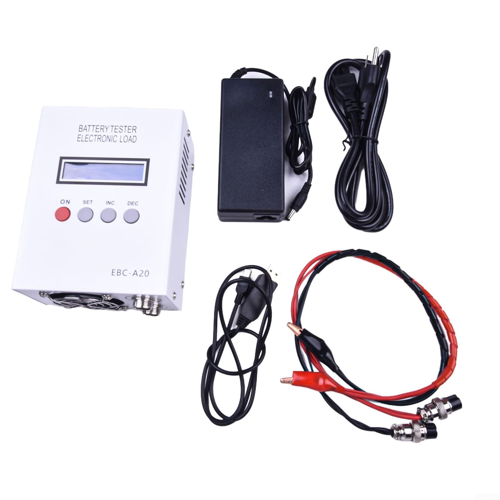 EBC-A20 Batteriekapazitätstester, 5A Ladung 20A Entladung 85W, PC-Softwaresteuerung, LCD-Display, für Li-Ion-Säurezellen, einstellbarer Strom (A)