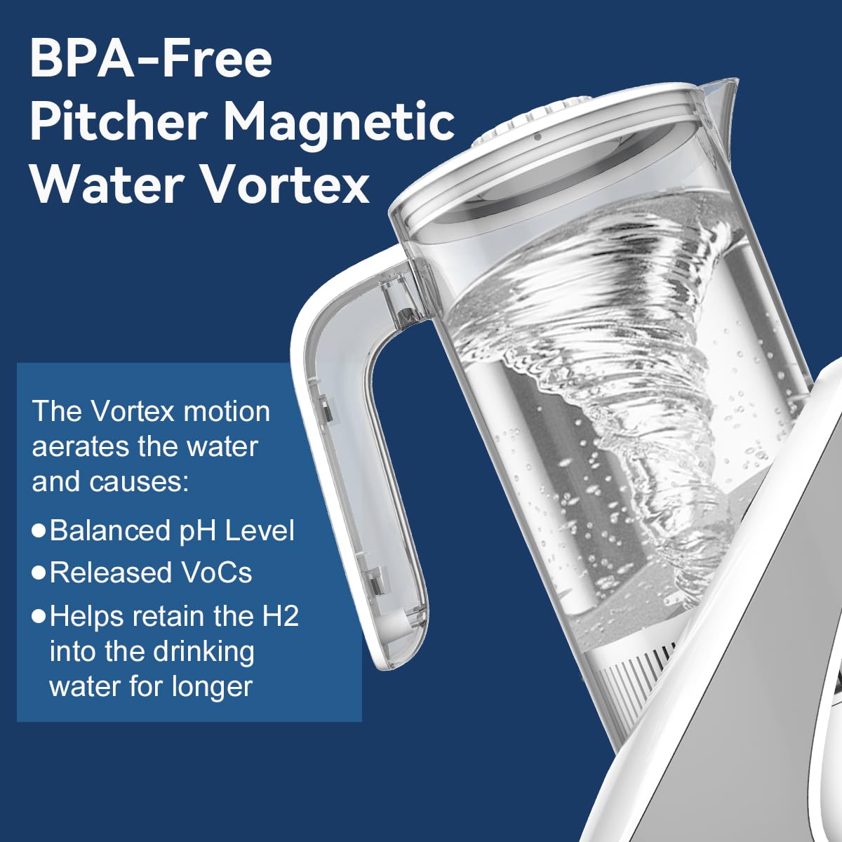 ALTHY - Carafe à Hydrogénée Eau SPE&PEM, Générateur d'eau Hydrogénée, Capacité de 1,6 L, Niveaux de pH équilibrés et Filtrée au Sulfite de Calcium, Réduire le Chlore Résiduel, Carafe Sans BPA