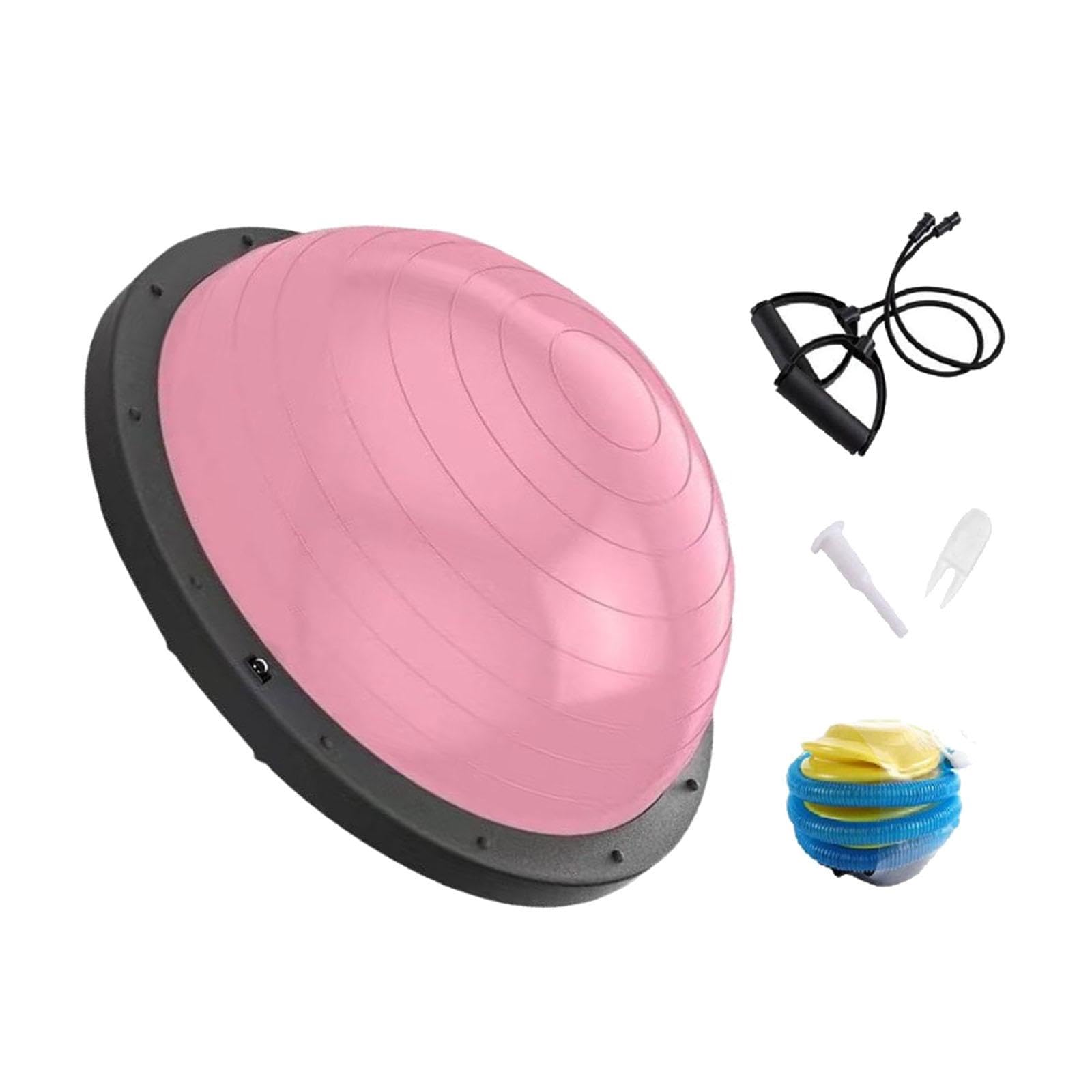 Balance Ball Non Slip Base Hemisphere Yoga Ball for Gymnastic Dance Home Gym 46cm-image-15