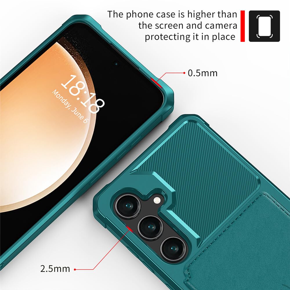 Generic Étui compatible avec iPhone Samsung Galaxy S9 (couleur : noir) Étui à rabat magnétique en cuir rigide en silicone avec fentes pour portefeuille
