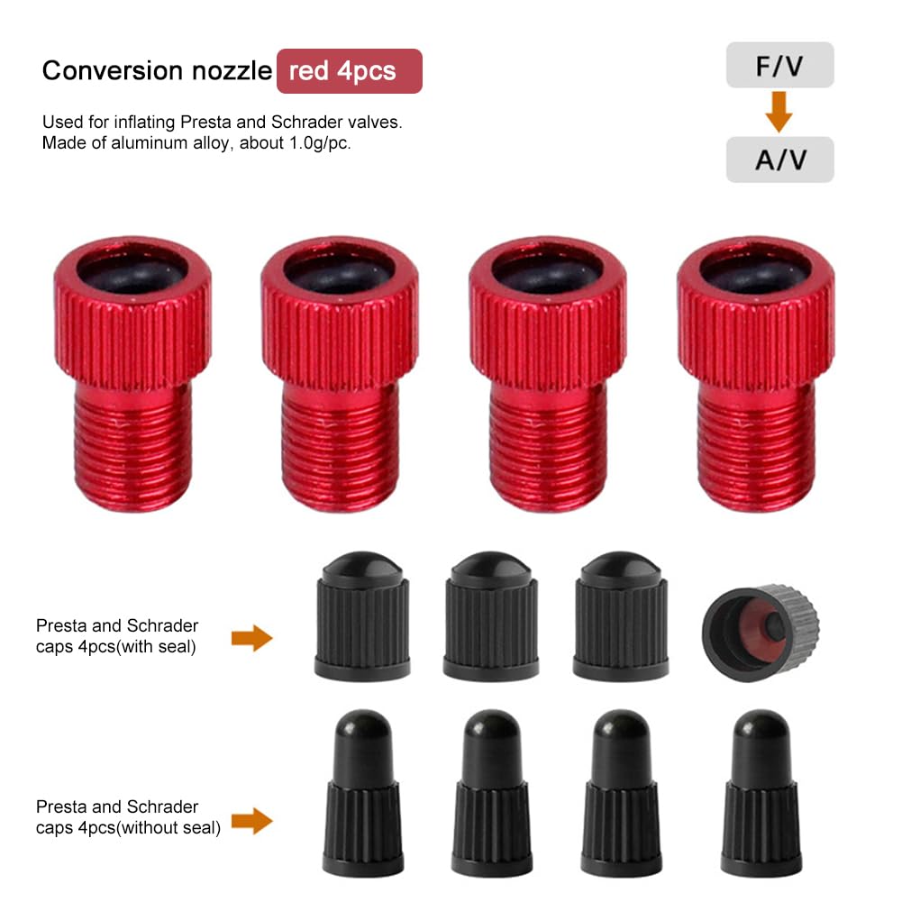 Adapter do zaworu ze stopu aluminium, konwertuj presta na schrader