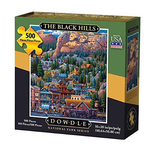D·O·W·D·L·EDowdle Folk Art The Black Hills (Mt. Rushmore) Jigsaw Puzzle (500 Pieces)