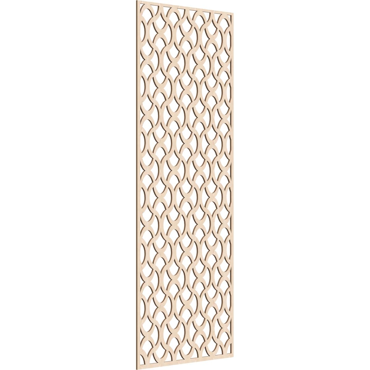 Resort Decorative Pierced Fretwork Wood Wall Panels, 29 3/8"W x 74 3/8"H x 1/4"T, Red Oak