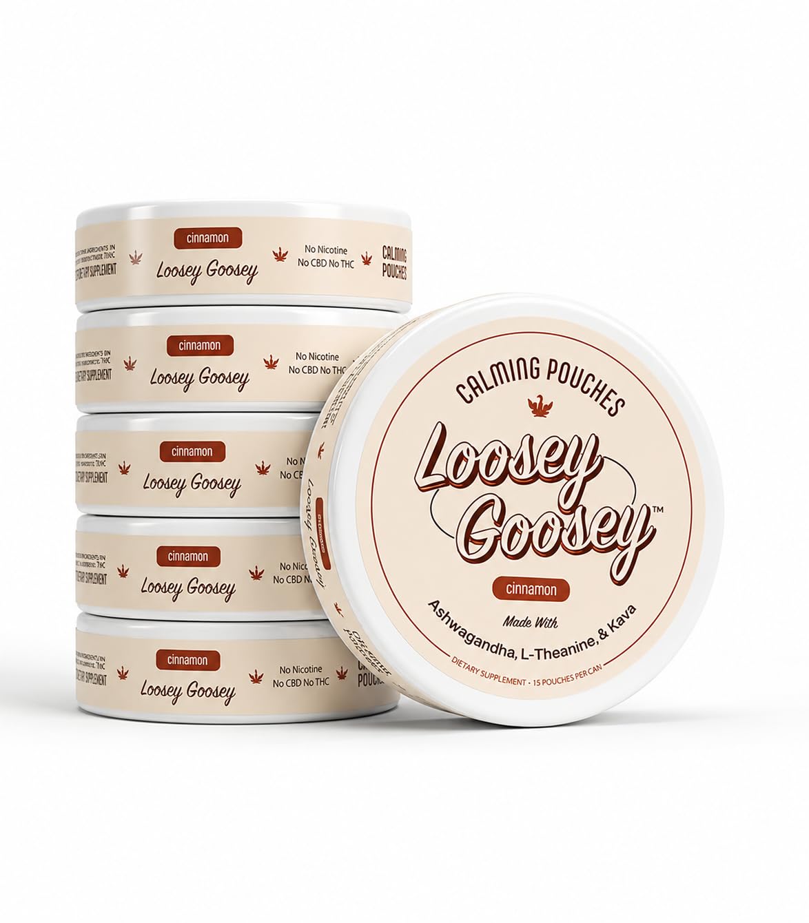 Loosey Goosey Calming Pouches – 5 Pack Bundle (75 Total Pouches) – with Ashwagandha, L-Theanine & Kava – Caffeine-Free Herbal Pouches — Amazon image 9
