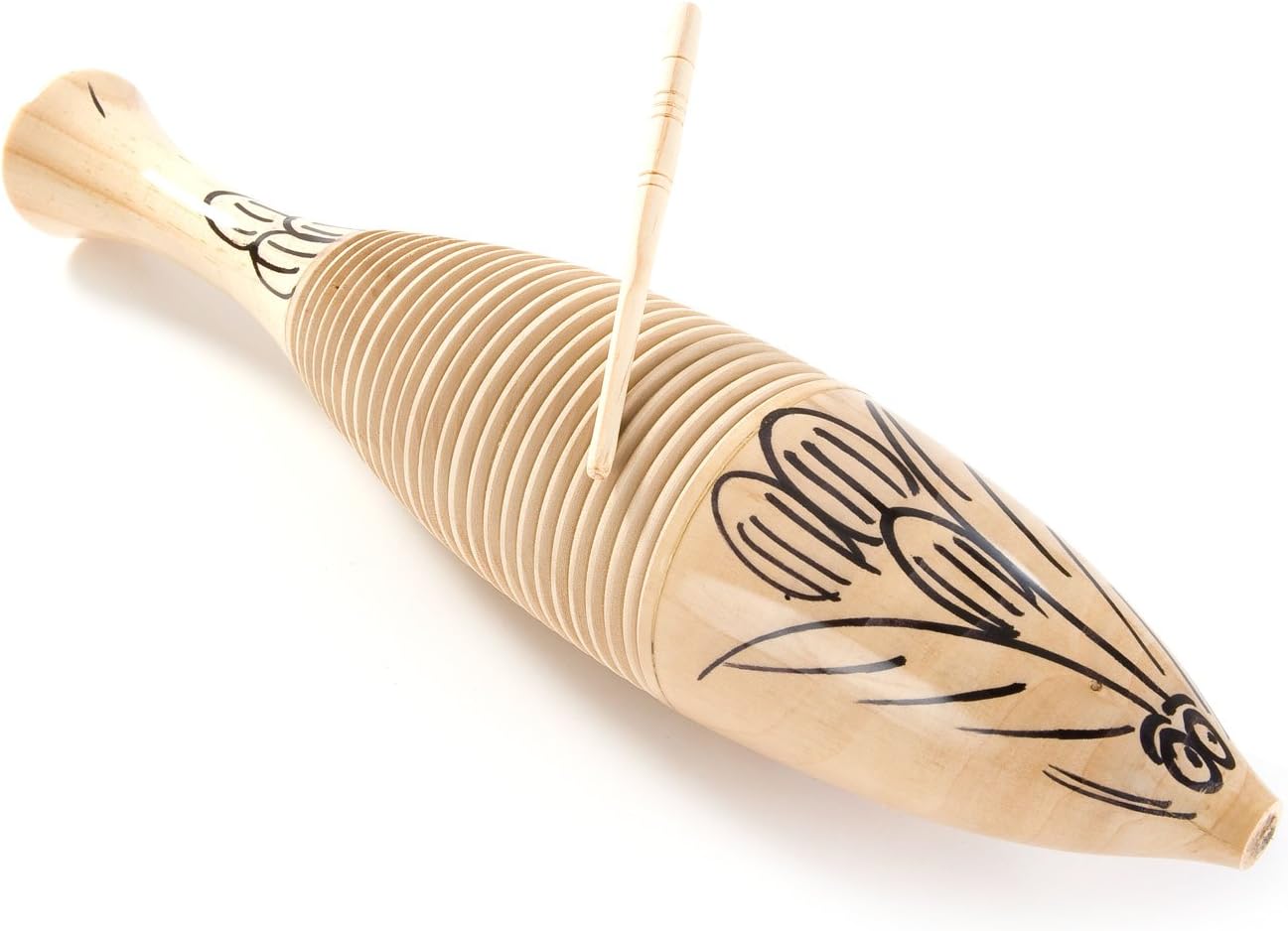 Amazon.com: Percussion Plus Wood Guiro Large Fish Natural : Musical ...