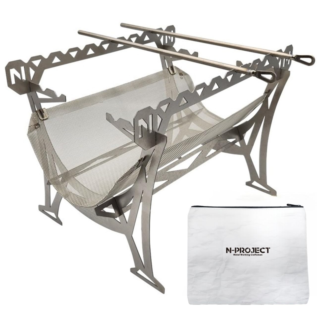 【未使用品】超軽量N-project チタンUL焚火台 185ｇ Amazon | N-project チタン焚火台 ネイチャーストーブ TITANIUM GEAR