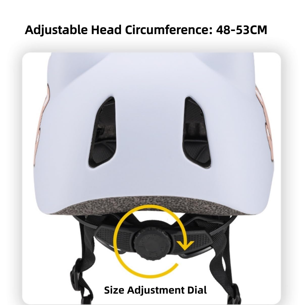 Casque de vélo pour enfants de 48 à 53 cm pour garçons et filles de 2 à 9 ans