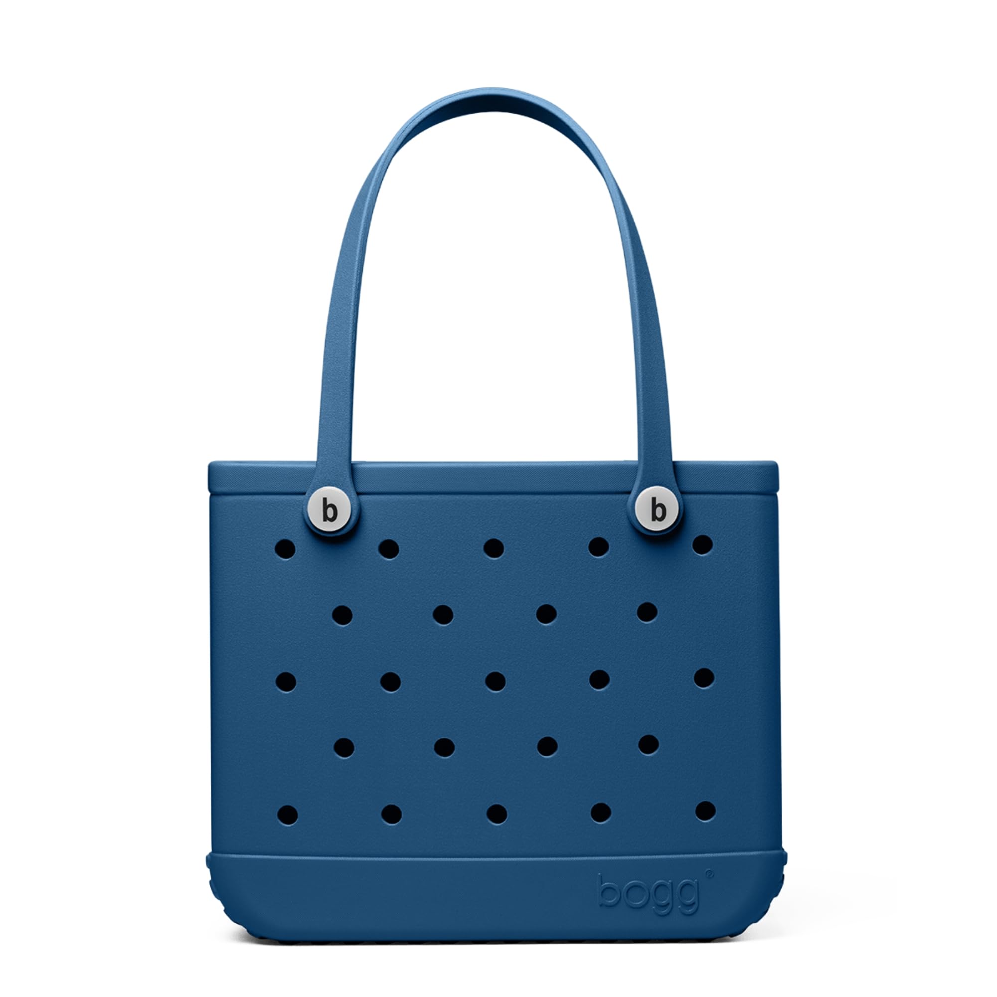 BOGG BAG Medium Tote – 15” x 12.5” x 5” – Durable, Washable, Tip-proof – Beach, Pool, Boat, Work, Sports (Tail Feathers Peacock with White Buttons)