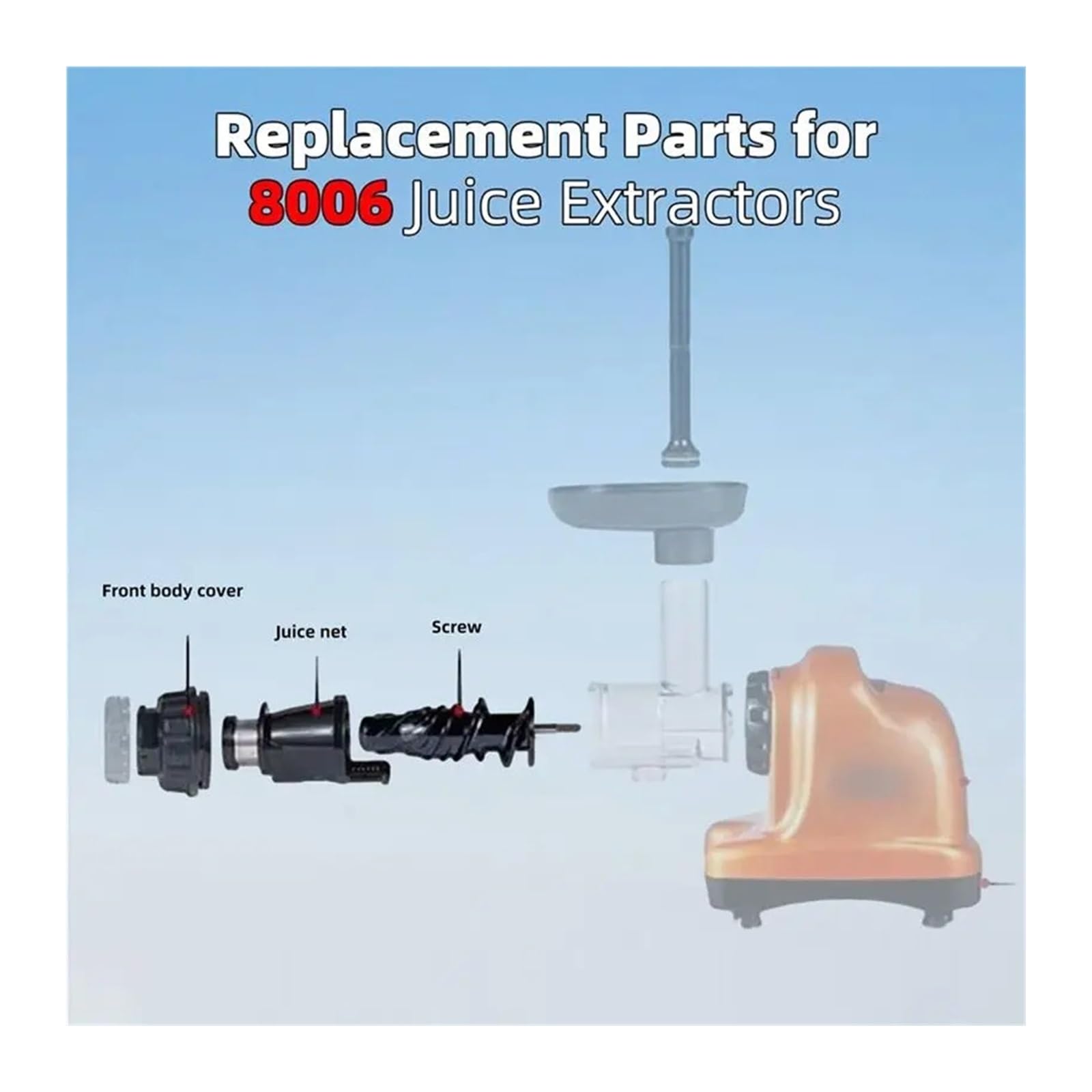 Repuesto De Juir, Compatible con Omegae, 8006 8005 8004 8003 NC800HDR, NC900HDC Cesta De Filtro De Pantalla De Exprimido De Masticación Lenta