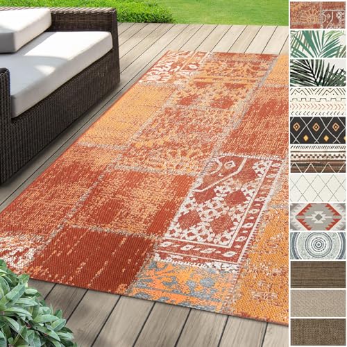 Floordirekt Outdoor Teppich wetterfest & UV beständig für Terrasse, Balkon oder Küchenläufer,...