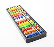 Plastic Colorful Beads Abacus Soroban, 13 Column Chinese Abacus Japanese Soroban Calculator Kid's Counting Tool (Style 1)