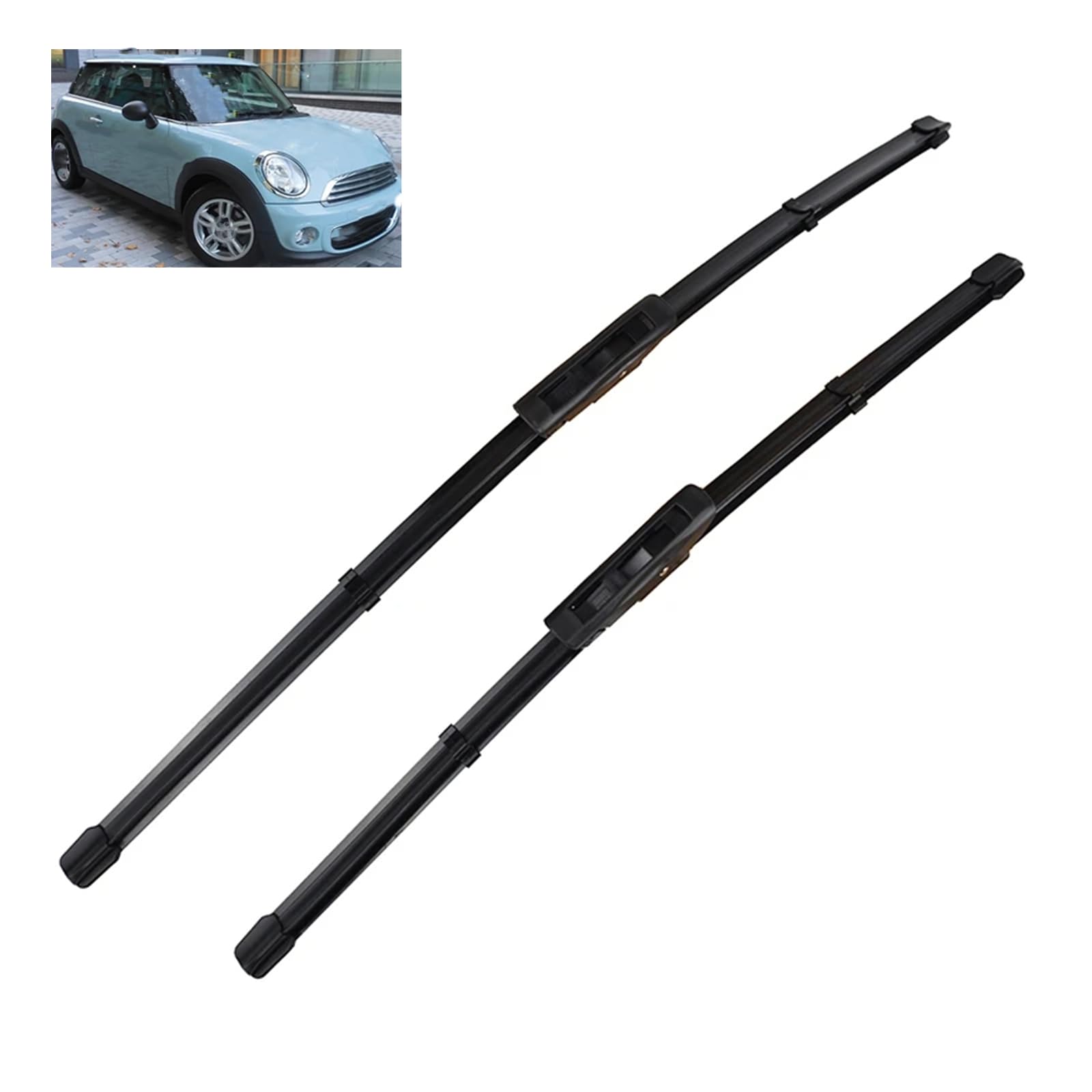 Balais d'essuie-glace pour Mini Cooper R56 résolvant les traces et bruits sur le pare-brise