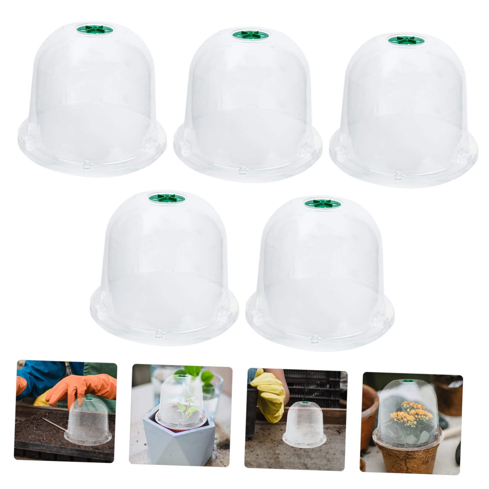 Toddmomy 5piezas Cubiertas Protectoras para Plantas Cúpulas De Jardín Kits De Accesorios De Jardín
