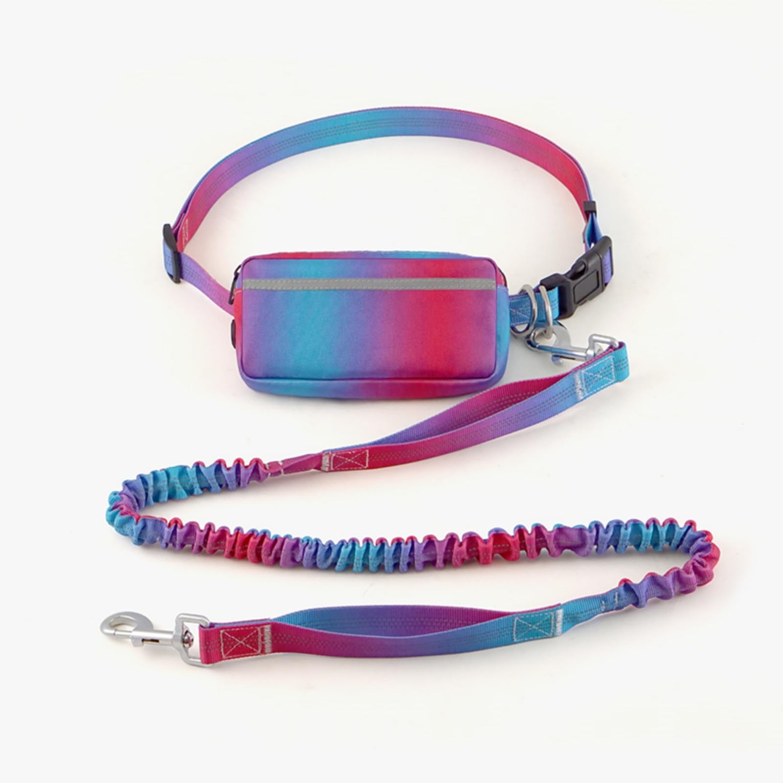 Qxsnuvvlg Hands Free Dog Leash for Medium Large Dogs Durable Elastic Rope Leash with Zippered Pouch Suitable for Running Jogging Walking