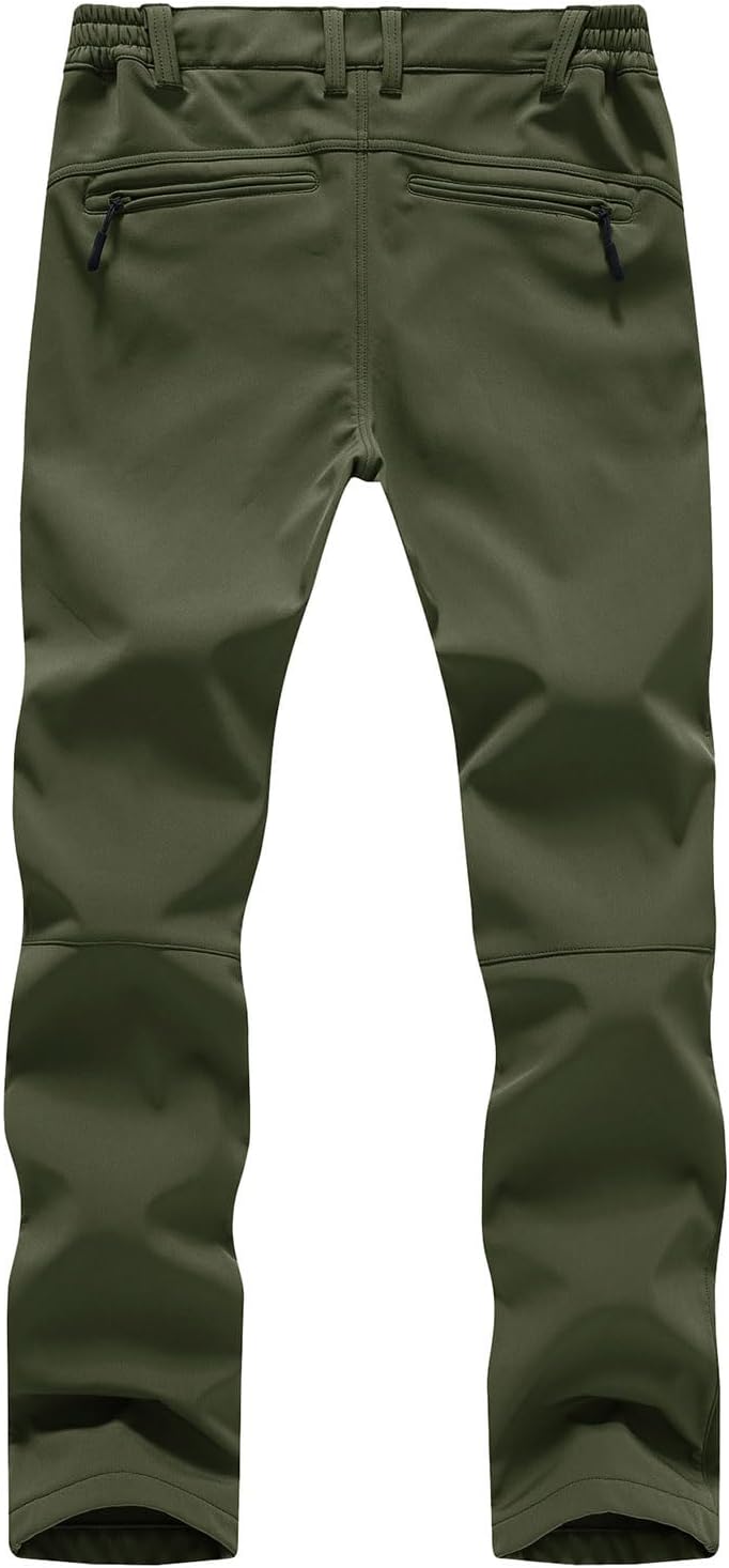 YSENTO Women's Fleece Lined Pants Winter Snow Ski Waterproof Insulated Softshell Hiking Mountain Pants - Image 3