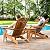 Tangkula 3 Pieces Adirondack Chair Set, Outdoor Wood Furniture Set with 2 Folding Lounge Chairs & Side Table, Widened Armrest, Slatted Design, All Weather Conversation Set for Garden Patio Backyard